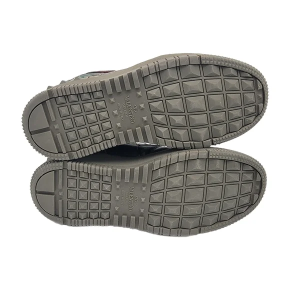 Valentino Garavani Rockrunner Camo Butterfly High Top Sneakers 42 - Picture 11 of 12